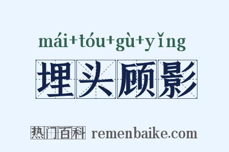 埋头顾影是什么意思的图片